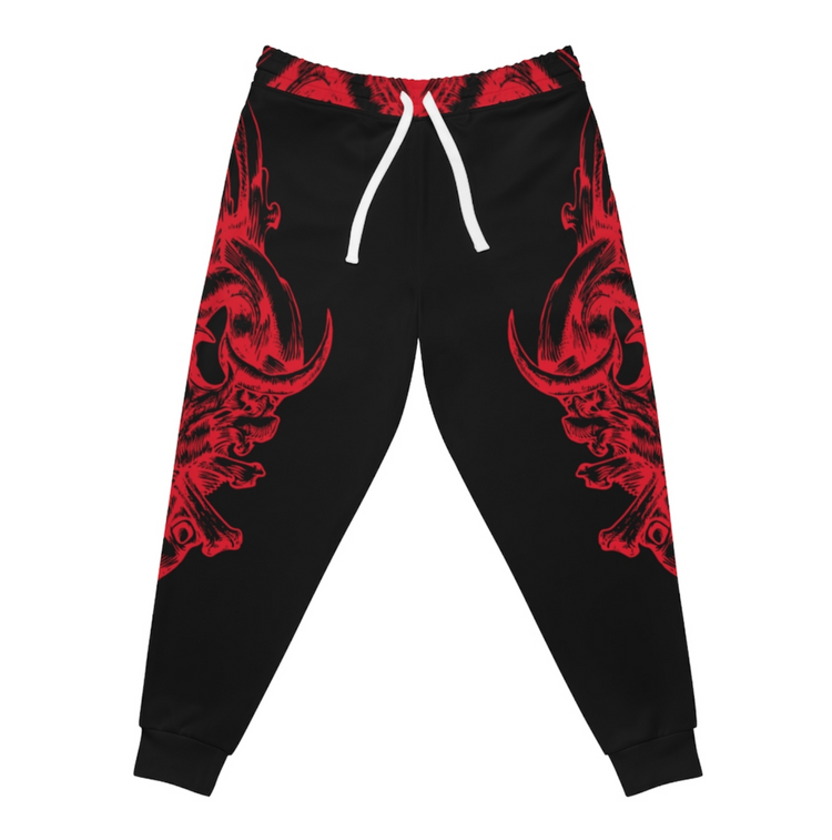 Athletic Joggers,: Material: 95% polyester, 5% spandex .: Double layer side insert pockets .: Soft fabric .: Seam thread color automatically matched to design .: Medium fabric (7.5 oz /yd² (250 g/m²)) .: Printed care label inside .: White drawstring