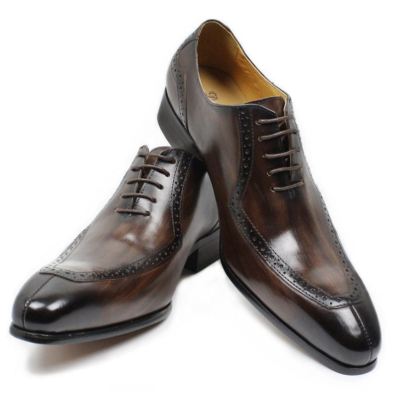 Genuine Leather Business Office Formal Wear High-end Casual Men's Leather Shoes