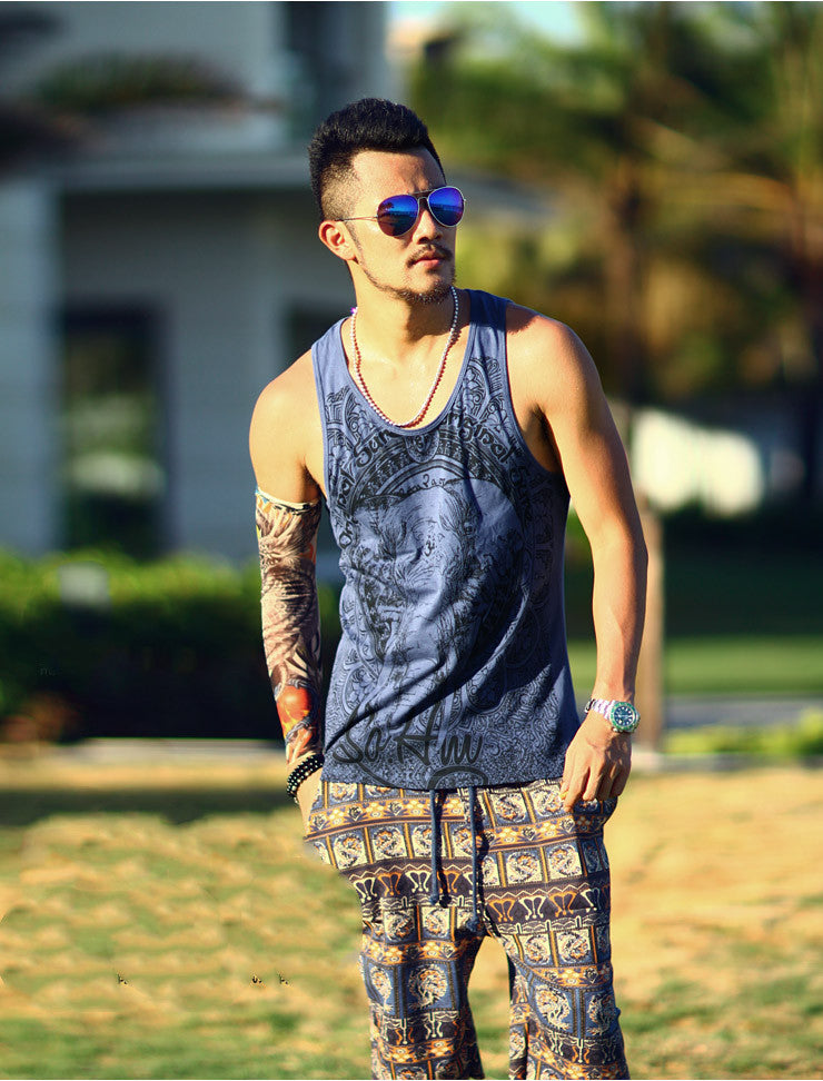 Elephant print tank top