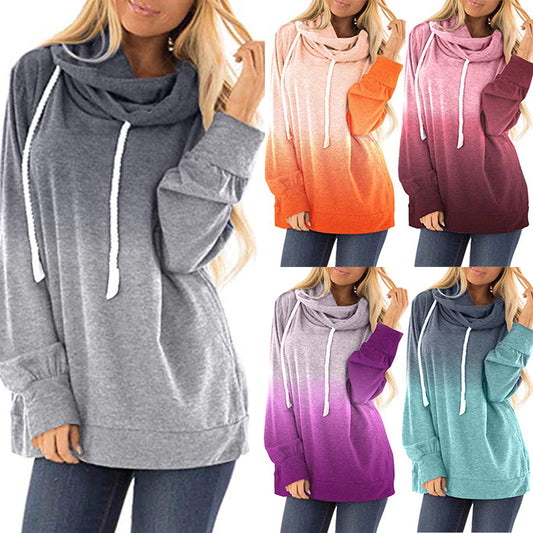 Two-colored fashion hoodies for women