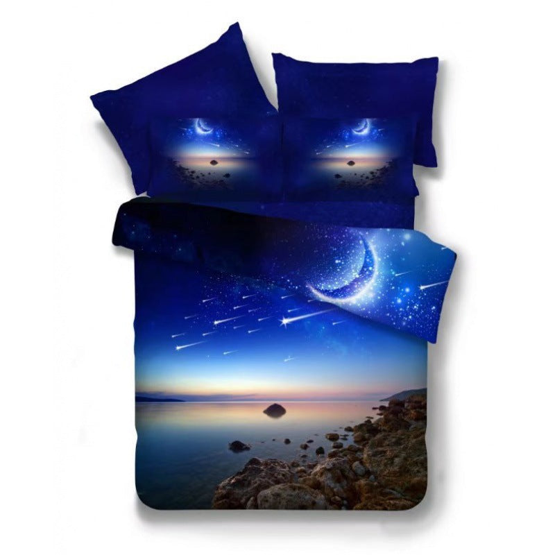 3D Print Bed Sheets Set Duvet Quilt Cover Sets Bed 4 Piece