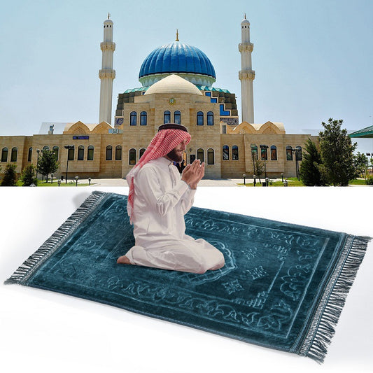 Embossed Prayer Blanket Portable Worship Blanket Mosque Kneeling Blanket