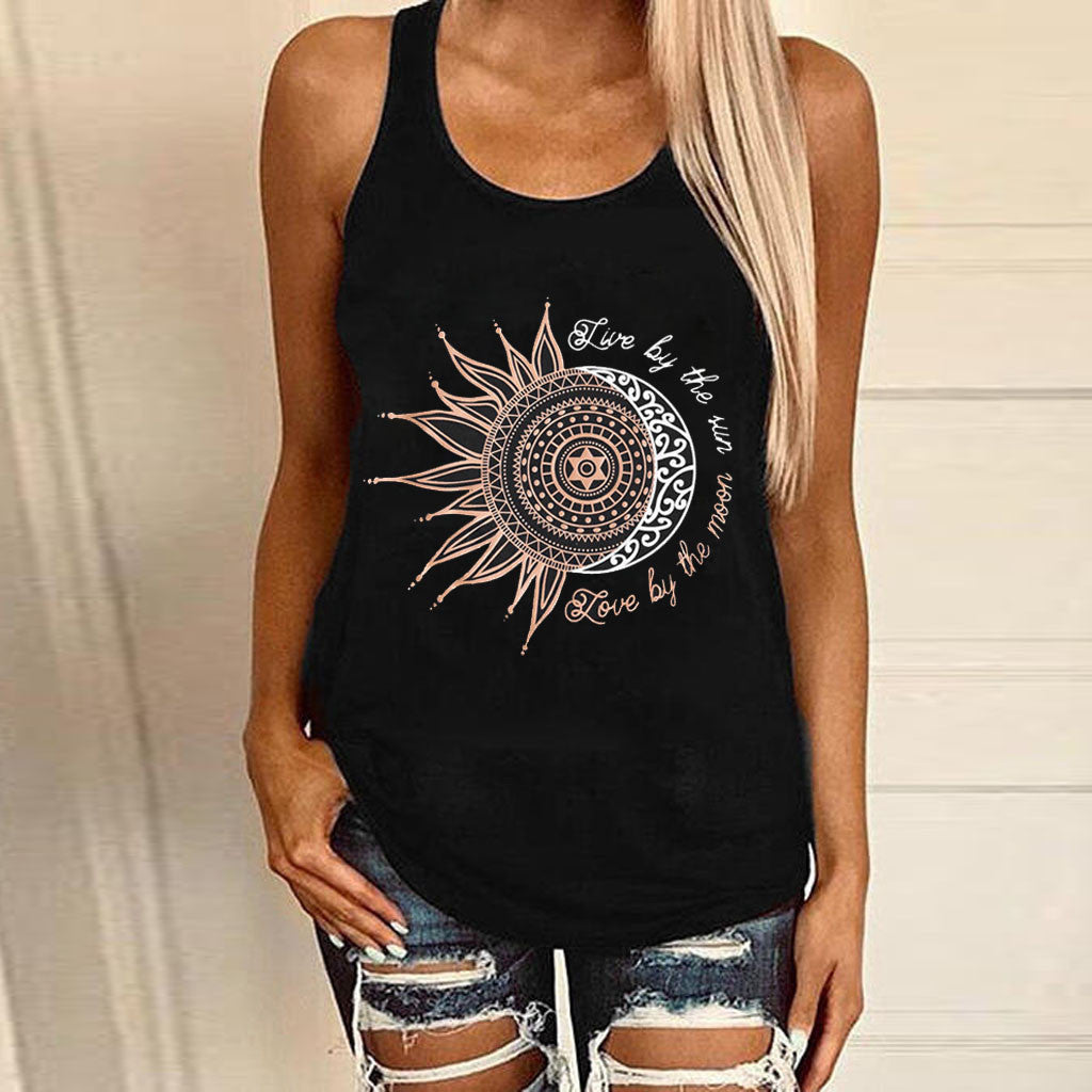 Sun Print Sleeveless Tank Top