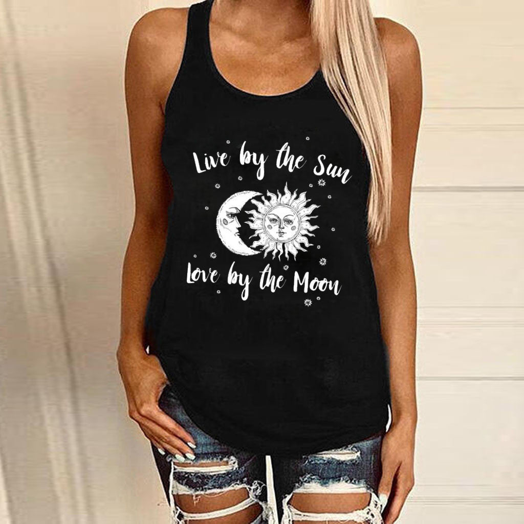 Sun Print Sleeveless Tank Top