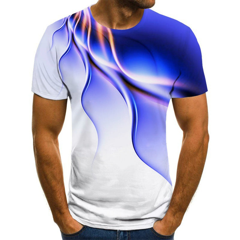 Men's Breathable Lightning 3D T Shirt