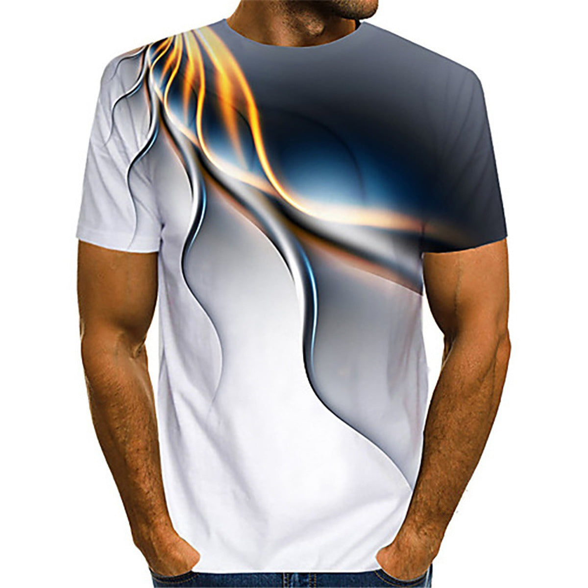 Men's Breathable Lightning 3D T Shirt