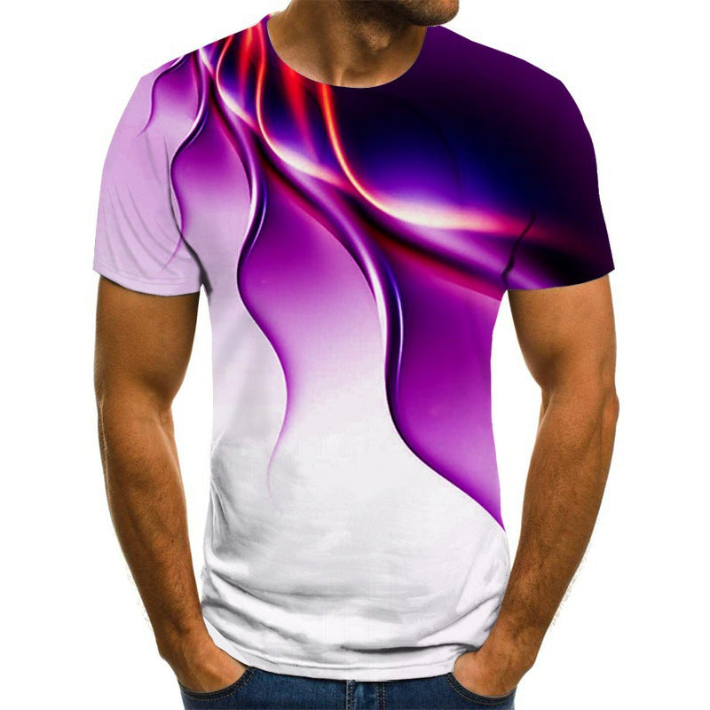 Men's Breathable Lightning 3D T Shirt