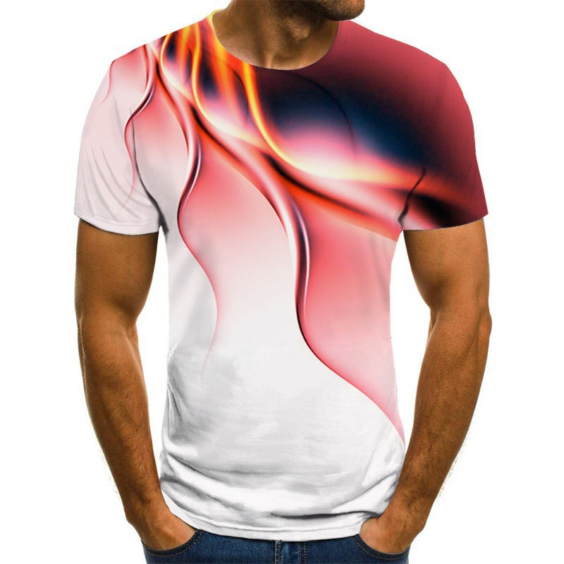 Men's Breathable Lightning 3D T Shirt