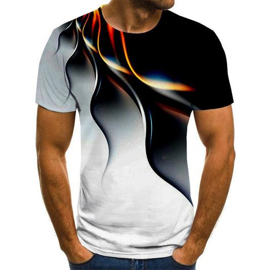 Men's Breathable Lightning 3D T Shirt