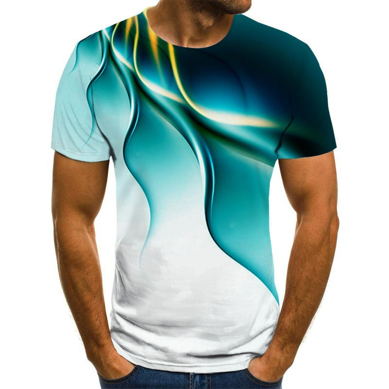 Men's Breathable Lightning 3D T Shirt