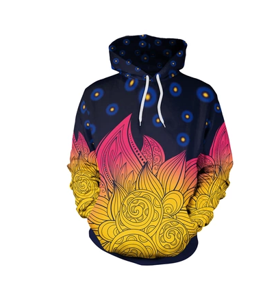 Romantic Starry 3D Digital Print Hoodie