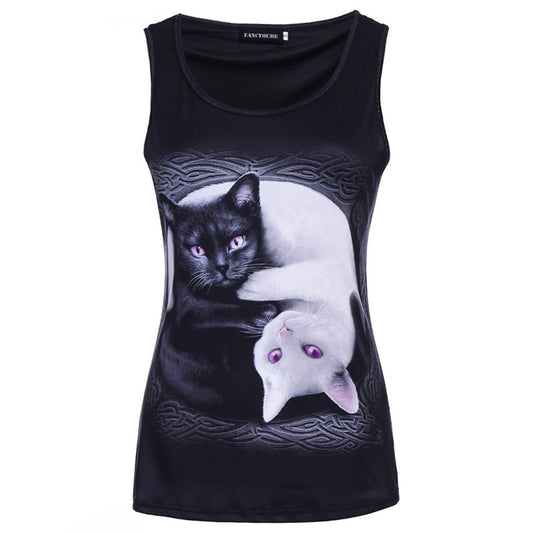 3D PrintTanks Tops Digital Punk Tank Tops Printed Vest