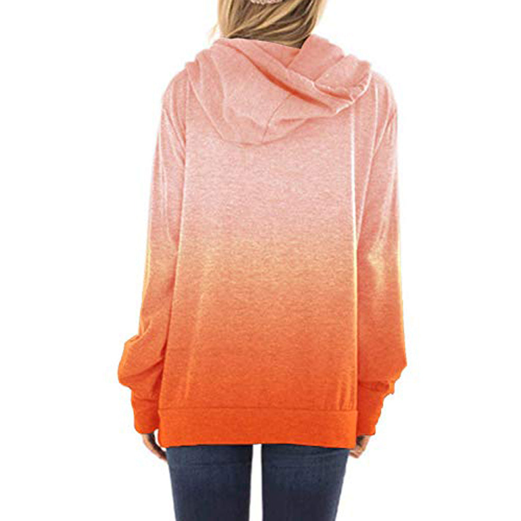 Two-colored fashion hoodies for women