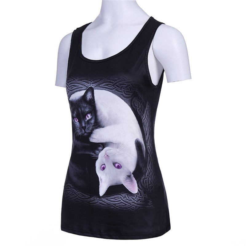 3D PrintTanks Tops Digital Punk Tank Tops Printed Vest