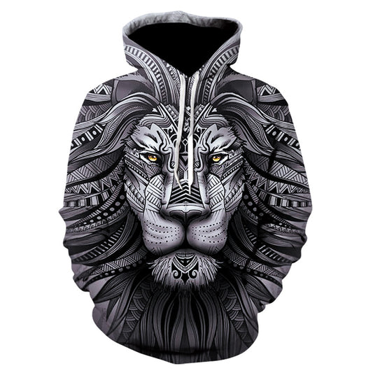 3D Digital Printing Lion Baseball Uniform Hoodie