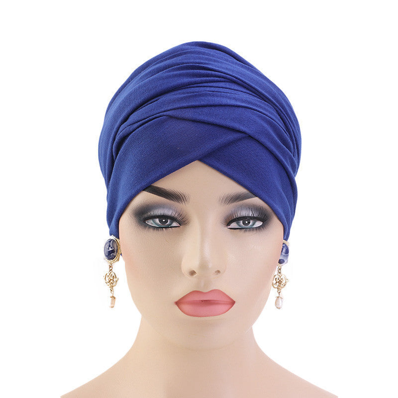 223 Stretch tail cap scarf cap Indian cap Muslim long-tail cap