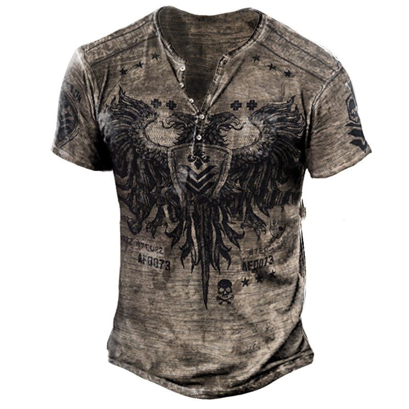 New Fashion Casual Printed Short-sleeved T-shirt Men