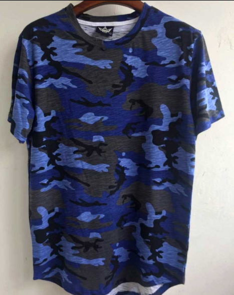 New Summer Extended Curved Hem T Shirt Men Camouflage Longline Hip Hop T-shirt Elongated Tee Shirts Justin Bieber Kanye West