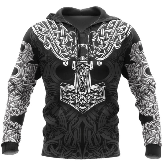 3D Digital Printed Viking Hoodie