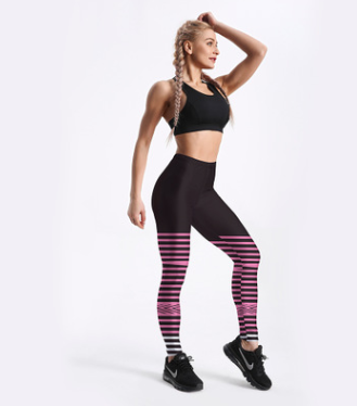 Rings Black Yoga Workout Leggings