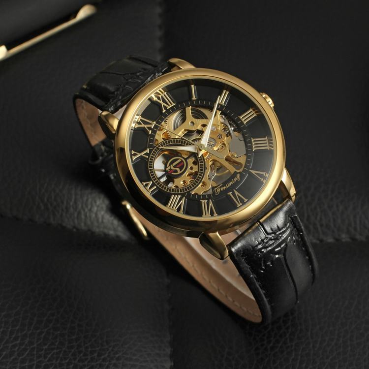 Mechanical Gold Watch Man Mens Watches Top Brand Luxury 2020 Design WINNER Watch Male Skeleton Leather Classic Relogio Masculino