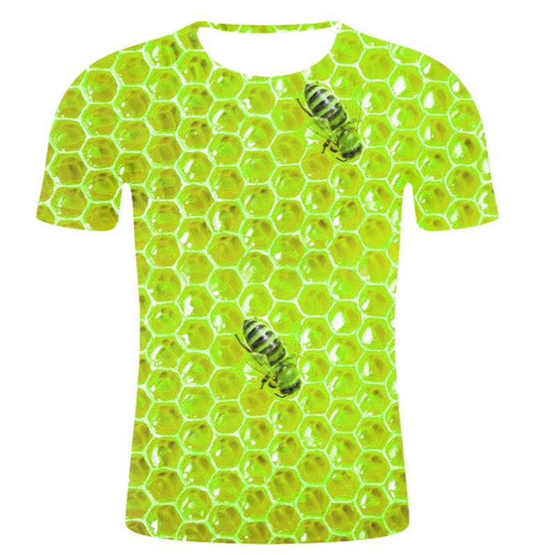 Honey Digital Print Round Neck Men T Shirt