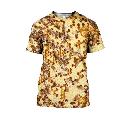 Honey Digital Print Round Neck Men T Shirt