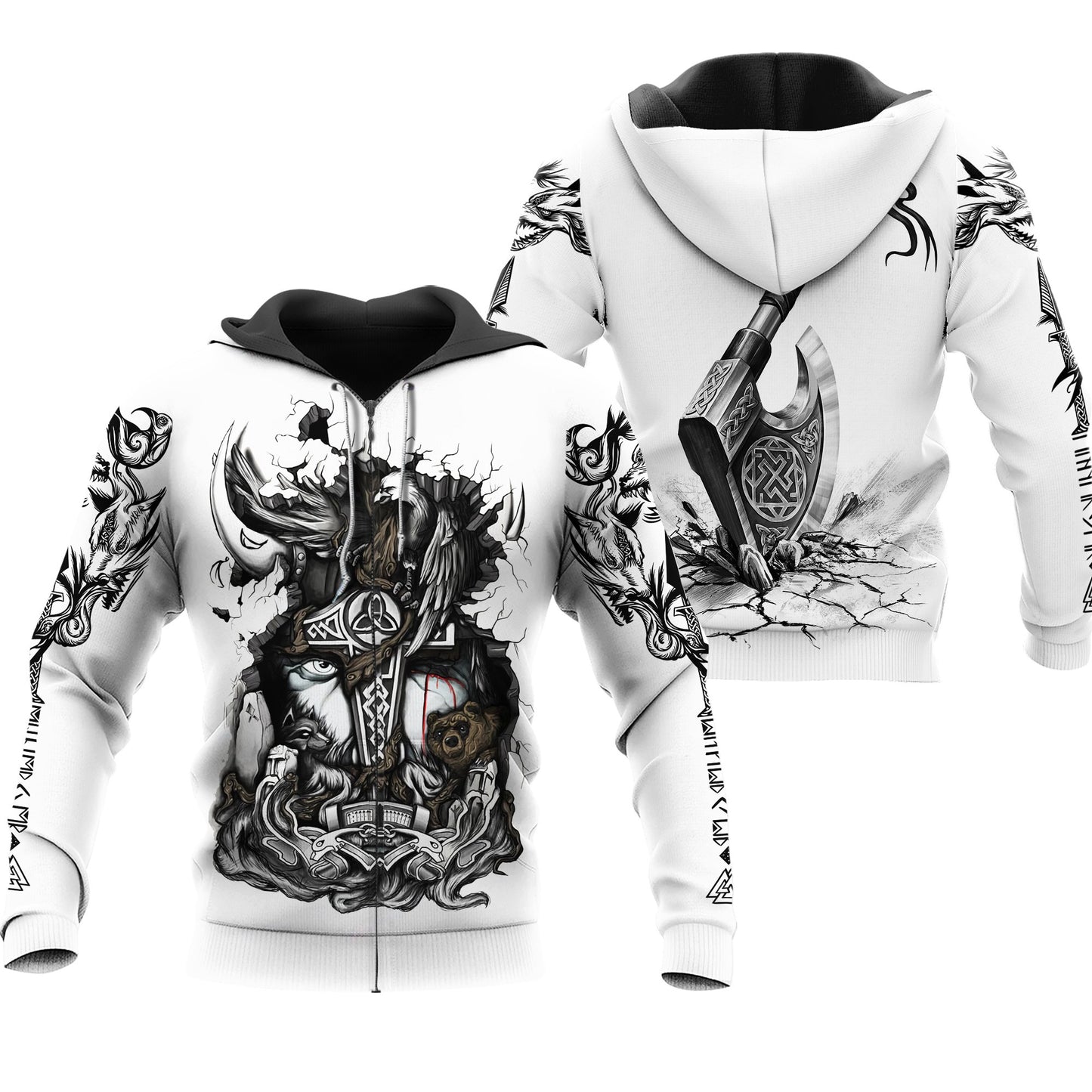 3D Digital Printing Hoodie Loose Baseball Uniform