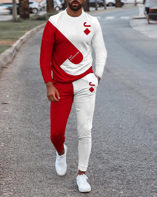 Fashion Temperament Youth Autumn Men's Casual Sports Suit