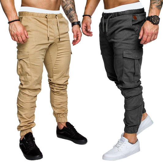 Gzhioc Men's Slim Fit Casual Long Straight Leg Pants Pencil joggers