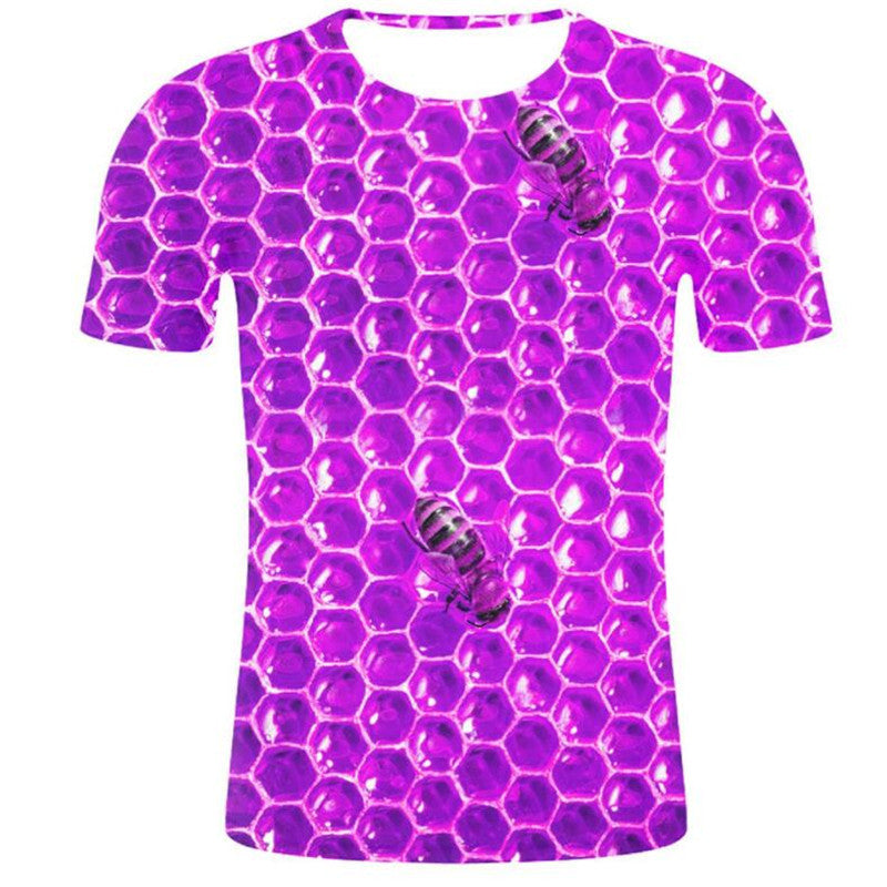 Honey Digital Print Round Neck Men T Shirt