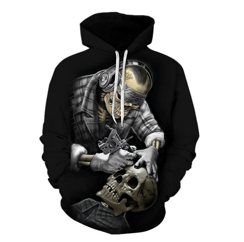 3d digital printed hooded sweater