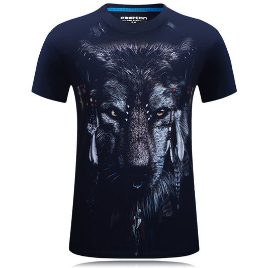 3D Wolf Design Tshirt