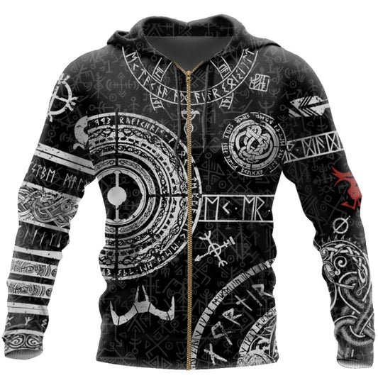 Odin Tattoo 3D Printed Stylish Hooded Men's Hoodie