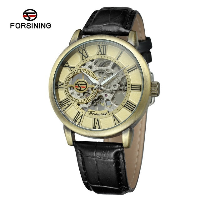 Mechanical Gold Watch Man Mens Watches Top Brand Luxury 2020 Design WINNER Watch Male Skeleton Leather Classic Relogio Masculino