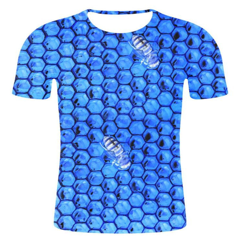 Honey Digital Print Round Neck Men T Shirt