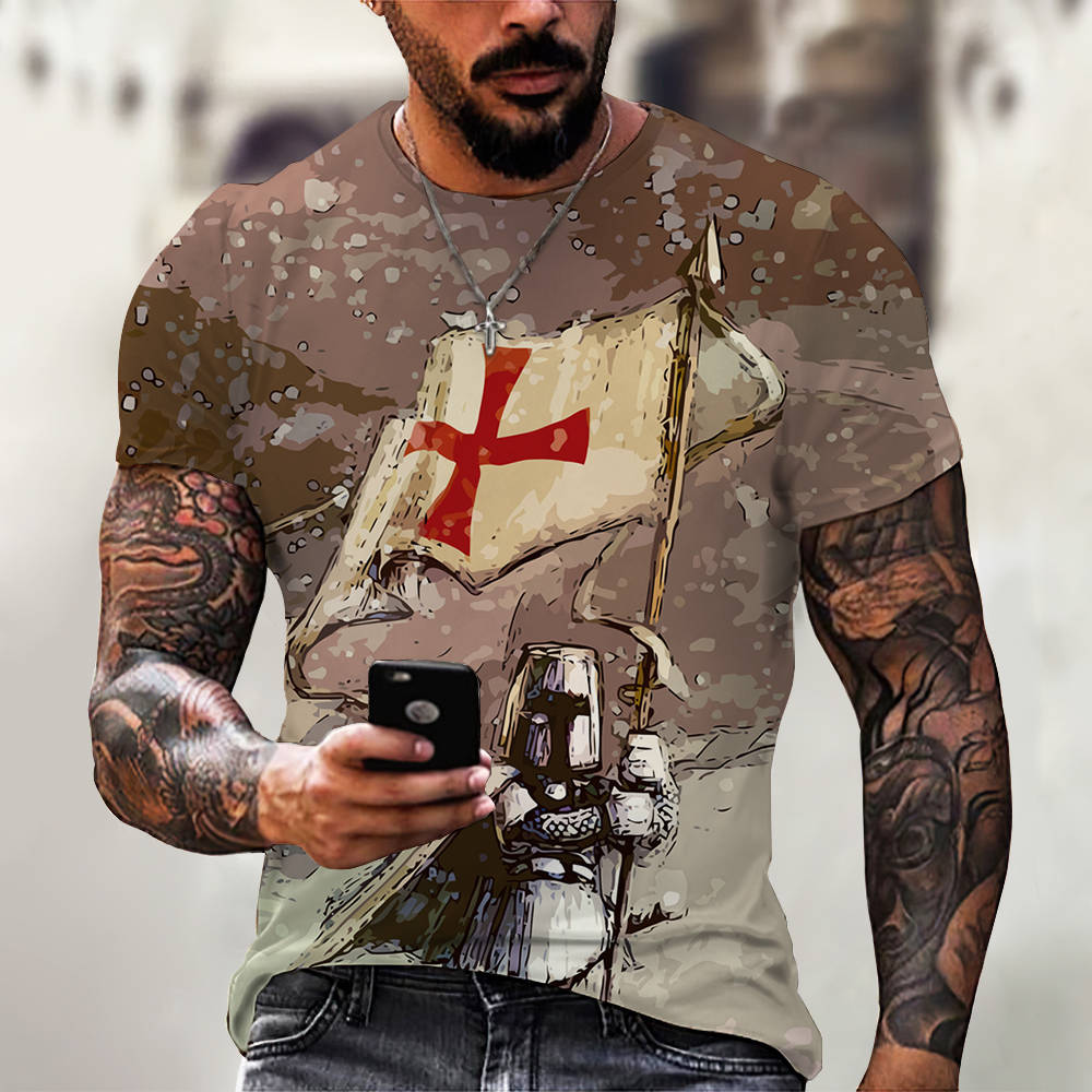 3D Digital Printing Casual Short-Sleeved T-Shirt