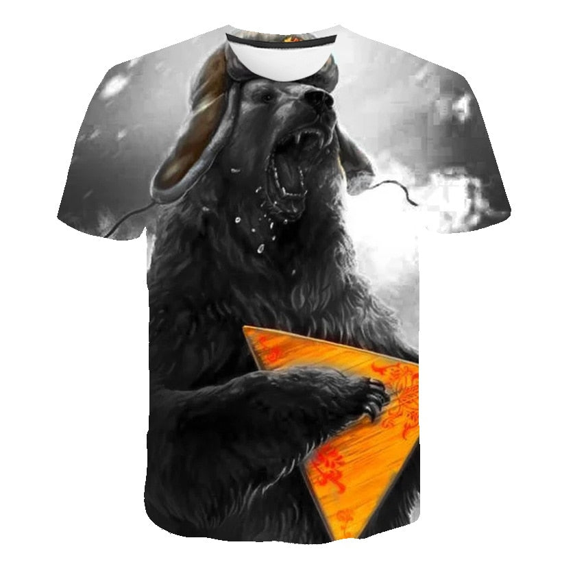 Summer Russian Flag t shirt Men Russia T-shirt Fitness Bear T Shirt 3d Anime Tshirts Sexy Male Shirts Casual Tops Mens Clothing