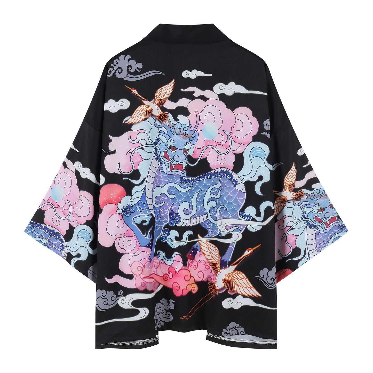 Summer Japanese Five Point Sleeves Kimono Mens And Womens Cloak Jacke Top Blouse Loose casual fashion plus oversized quick dry