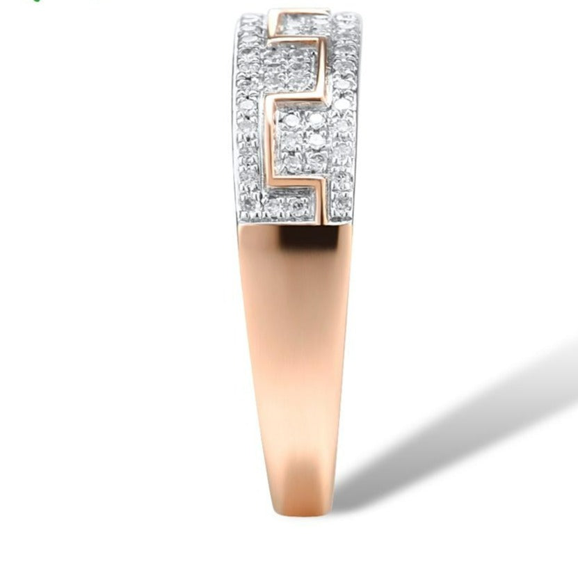 VISTOSO Gold Rings For Women Genuine 14K 585 Rose Gold Ring Sparkling Diamond Promise Engagement Rings Anniversary Fine Jewelry