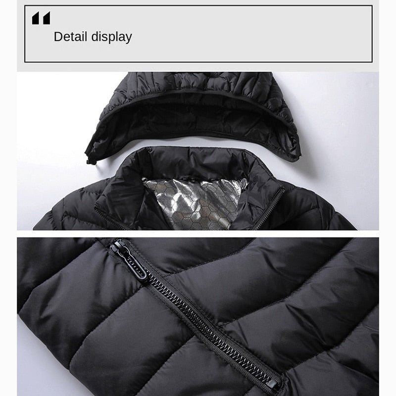 4 Areas Winter Outdoor Charging Heating Jackets Temperaturing Heated Jackets USB Men's Women's Warm Sports Thermal Heatable Vest