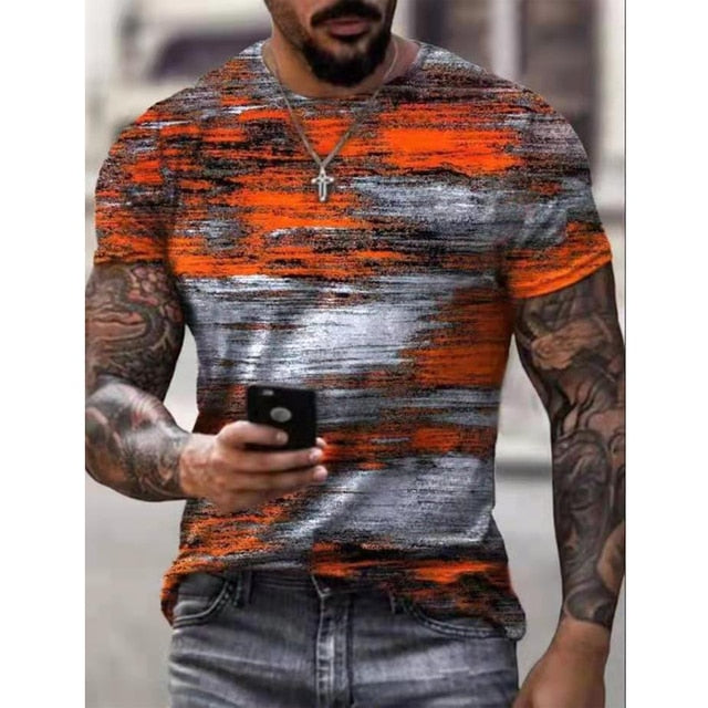 New Oversize T-shirt Men Summer Fashion Cool Tshirt For Male Clothing Casual Harajuku Red Heart Poker 3D Print Men&#39;s T Shirt Top