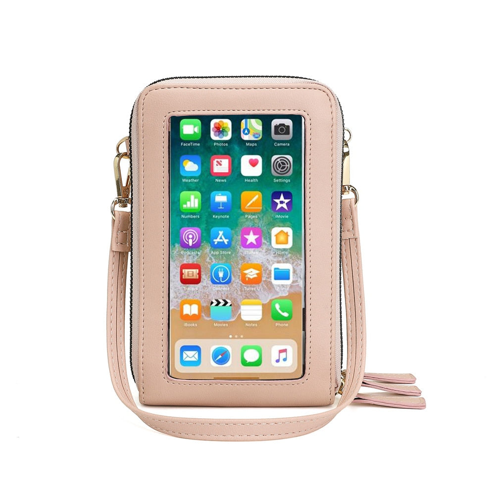 Crossbody Cellphone Purse Women Touch Screen Bag RFID Blocking Wallet Handbag Shoulder Strap