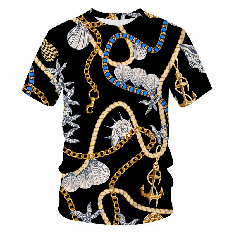 New Summer Chain series t shirt men/women 3D printed casual Harajuku style Fashion hot tshirt streetwear Men clothing tops