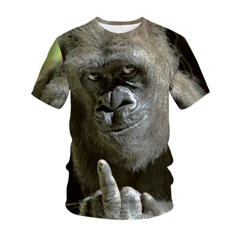 Newest Funny T-Shirts Monkey Gorilla 3D Print Streetwear Men Women Animal Fashion T Shirt Hip Hop Tshirt Tops Kids Boys Clothing