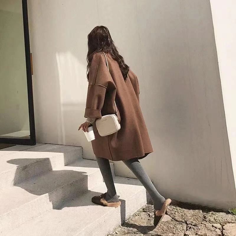 Spring Women Long Trench Coat Korean Luxusy Casual Loose Coat Solid Color Cloak Thin Black 2022 Thin Women Windbreaker Coat