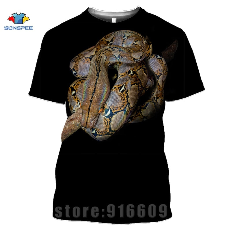 Anime 3D Print Game Horror Animal Snake T Shirt War Men's T-shirts Women's Fashion Harajuku Shirts Homme Oversized Cobra Tshirts