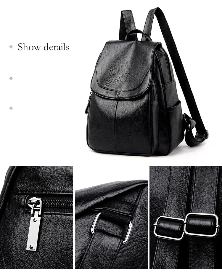 Hot Women Backpacks Designer High Quality Soft Leather Fashion Back Bag Brand Female Travel Bags Mochilas Mujer 2020 Backbags