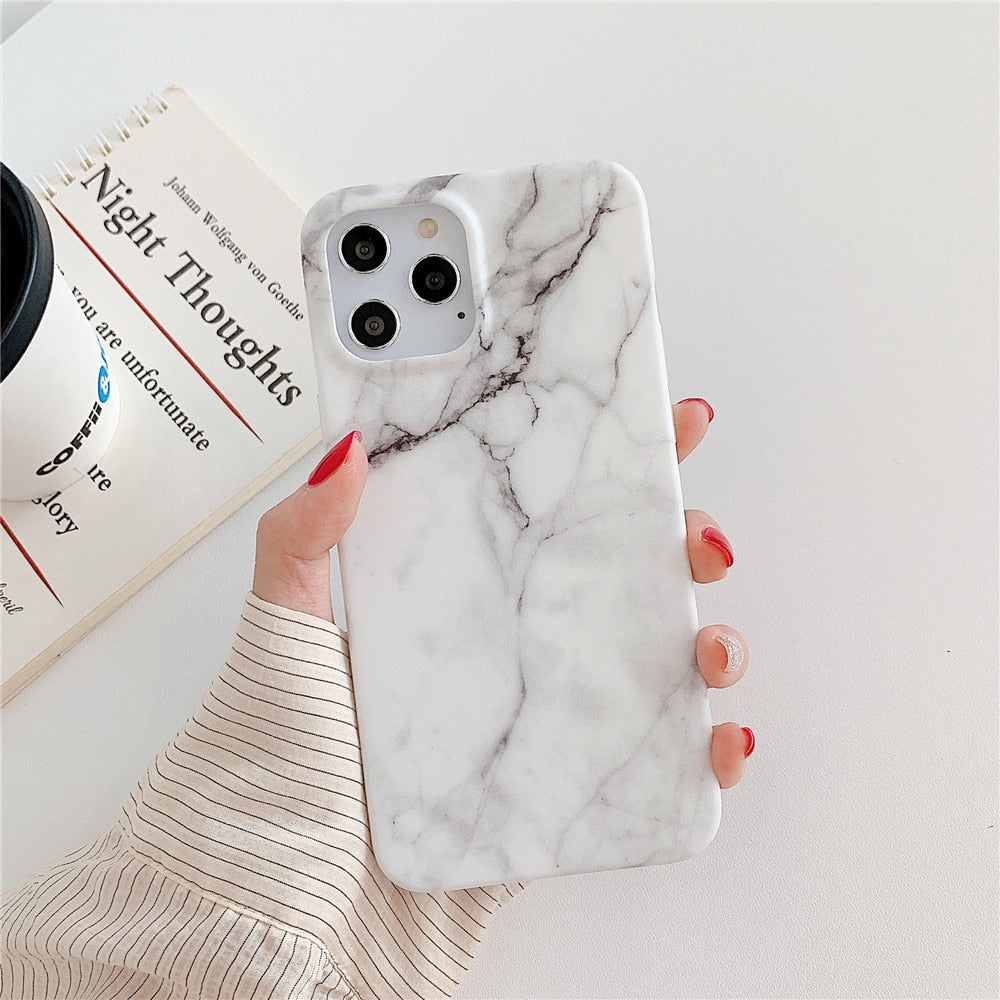 Geometric Marble Phone Cases For Samsung Note 20 Ultra A51 A52 A72 A71 A41 Soft Silicone Back Cover For IPhone 12 Pro Max