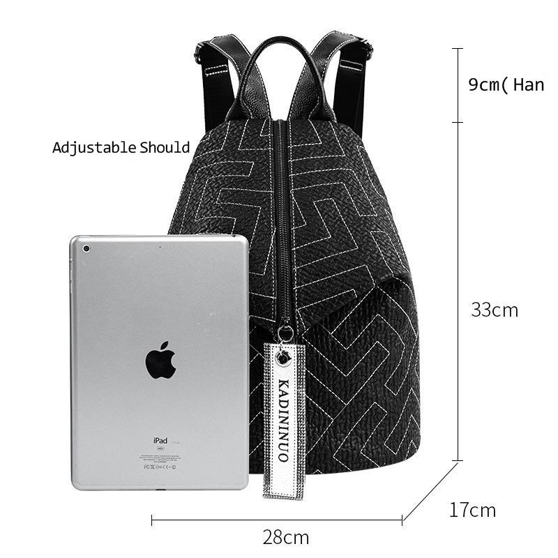 Genuine Leather Backpack Women Fashion Brand All-match Leather Women's Backpacks Personalized Travel Large Capacity Dumpling Bag